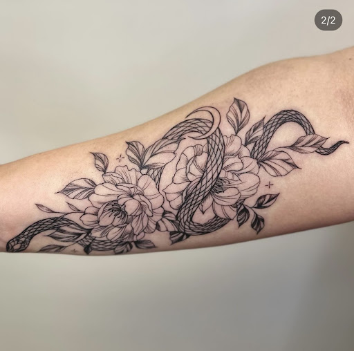 Explore men sleeve tattoo ideas, creative tattoo ideas in Garland, available at Infamous Art Studio