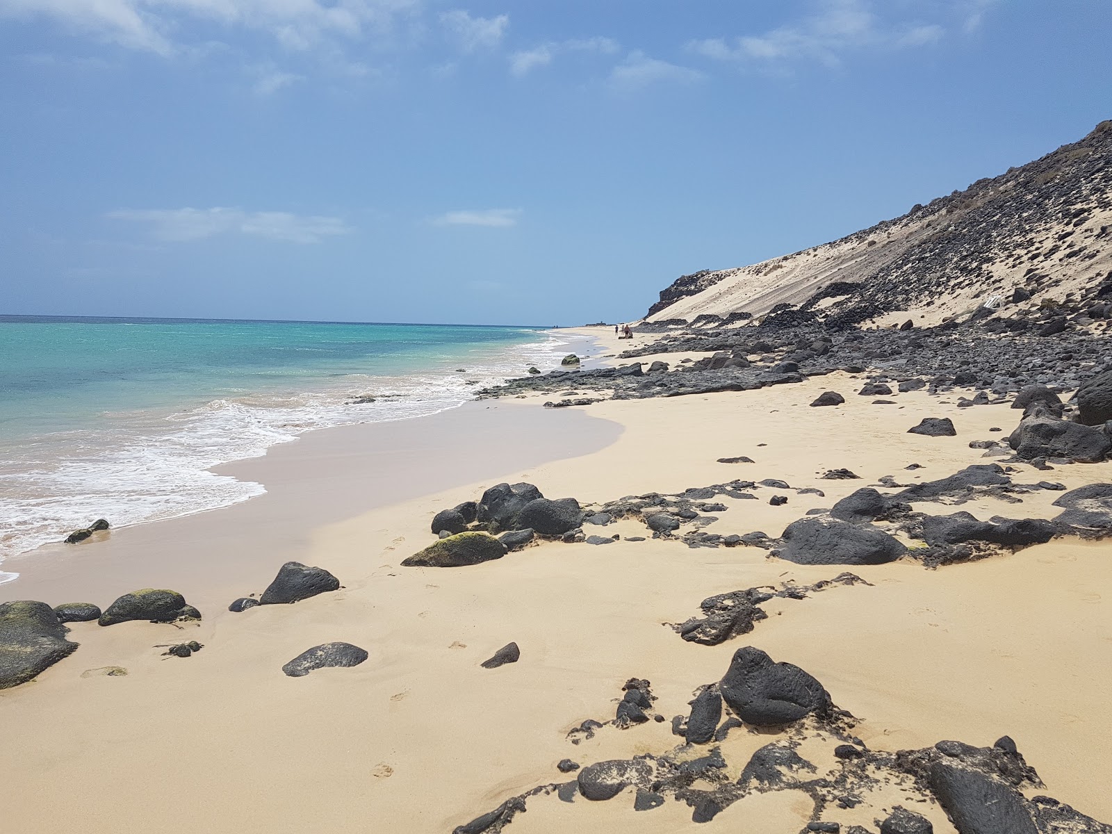 Mal Nombre Beach on the South East Coast of Fuerteventura Stock