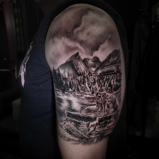 Explore wildflower tattoo ideas, creative tattoo ideas in Garland, available at Rock Ink Tattoos