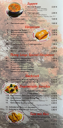 Thang Long à Neuwied menu