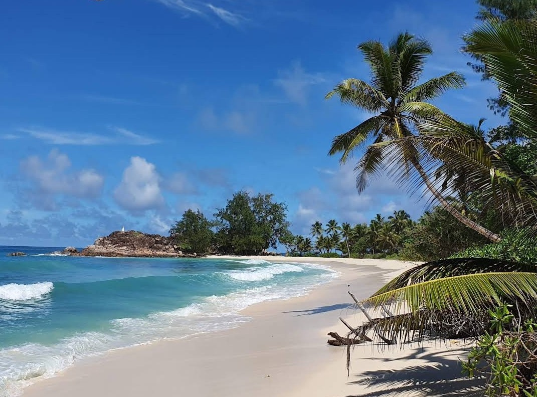 Photo of Anse Kerlan Beach with white fine sand surface