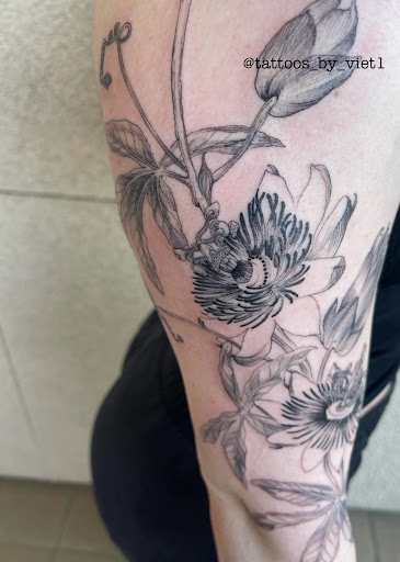 Explore anime hand tattoo ideas, creative tattoo ideas in San Jose, available at Conviction Tattoo Studio