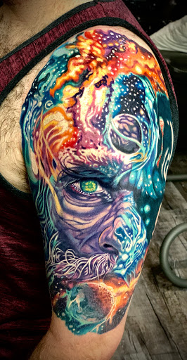 Explore horror tattoo sleeve ideas, creative tattoo ideas in Vienna, available at Vienna Tattoo Studio