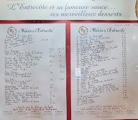 Restaurant Le Relais de l'Entrecôte à Paris - menu / carte