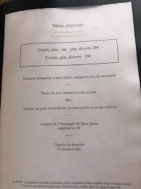 Restaurant Loiseau du Temps à Besançon - menu / carte