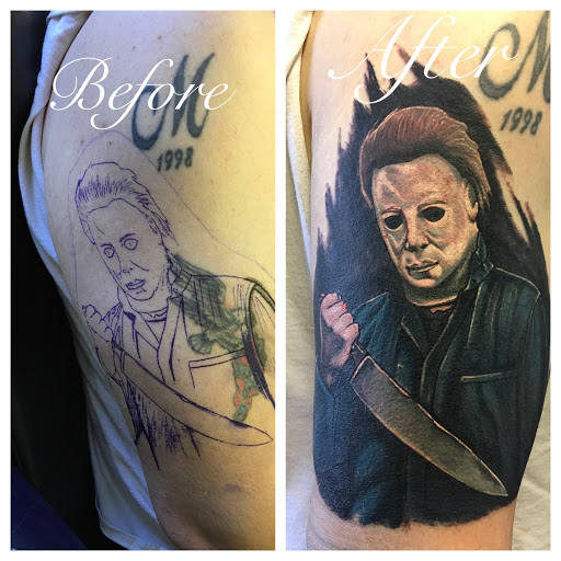 Explore manatee tattoo ideas, creative tattoo ideas in Princeton, available at The Asylum Tattoos & Fine Art