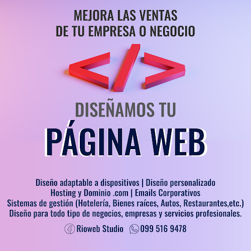 RioWeb Studio Páginas web Riobamba - Diseñador de sitios Web