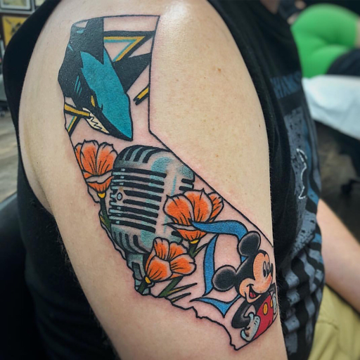 Explore shellback tattoo ideas, creative tattoo ideas in Anaheim, available at Torch Tattoo