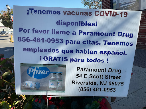 Pharmacy «Paramount Drug», reviews and photos, 54 E Scott St, Riverside, NJ 08075, USA