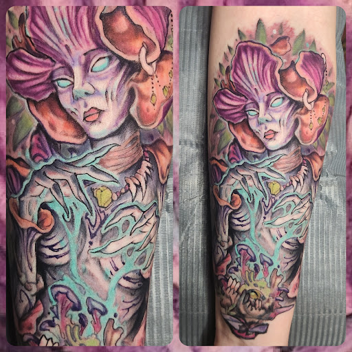 Explore egyptian chest tattoo ideas, creative tattoo ideas in Augusta, available at Mr. Tattoo