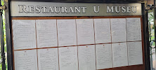 Restaurant méditerranéen Restaurant U Museu à Corte (la carte)