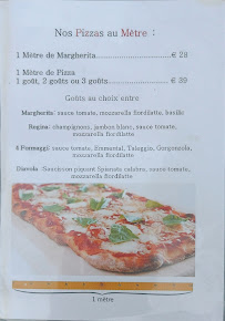 Carte du Solo Pizza Napoletana à Chessy