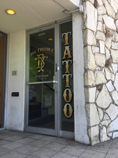 Explore tooled leather tattoo ideas, creative tattoo ideas in San Diego, available at Big Trouble Tattoo