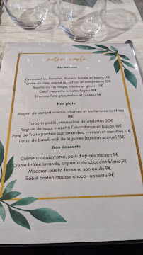 Restaurant français Le Jardin de Maubuisson à Saint-Ouen-l'Aumône (le menu)