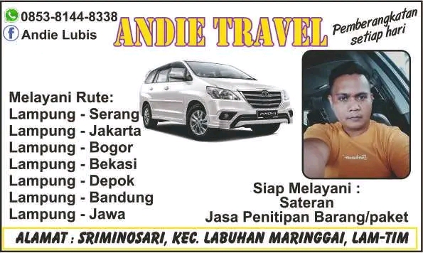 Gambar Andie Travel Dan Tour Lampung<>jakarta Pp