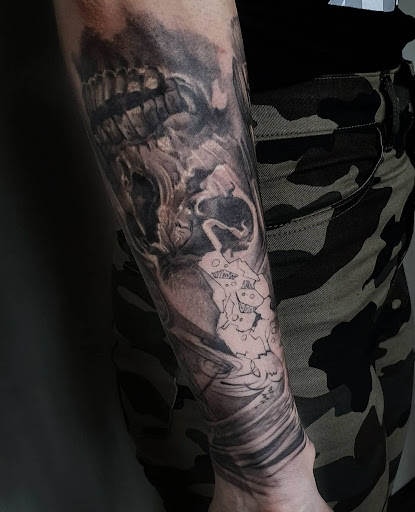 Explore initials tattoo ideas, creative tattoo ideas in Ambler, available at Tattoo GalaxyAmbler Piercing & Custom Tattoos