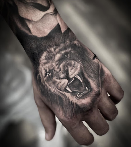 Explore memorial cross tattoo ideas, creative tattoo ideas in Goose Creek, available at Red Kirin Tattoo