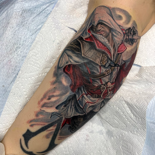 Explore upper back tattoo ideas male, creative tattoo ideas in Augusta, available at Mr. Tattoo