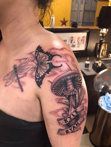 Explore money tattoos ideas, creative tattoo ideas in Stevens Point, available at Black Rabbit Tattooing