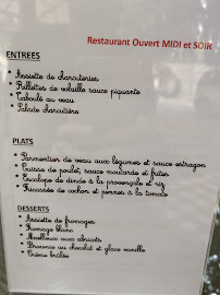 Restaurant français Chez Les Jacquin à Orléans (la carte)