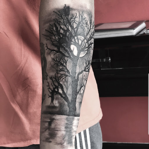 Explore abstract tattoo ideas, creative tattoo ideas in Ambler, available at Tattoo GalaxyAmbler Piercing & Custom Tattoos