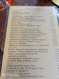 Restaurant La Ghianda à Sansepolcro (la carte)
