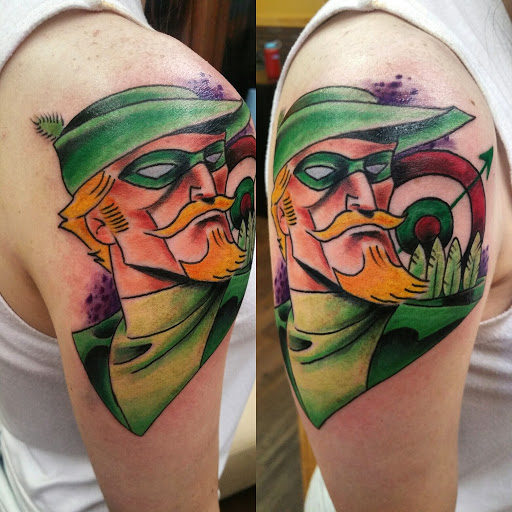 Explore middle of boob tattoo ideas, creative tattoo ideas in Fort Smith, available at Hanging City Body Modification