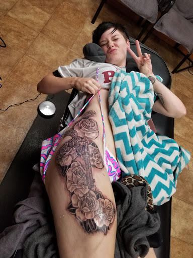 Explore patriotic sleeve tattoo ideas, creative tattoo ideas in Conway, available at Primal Urge Tattoos