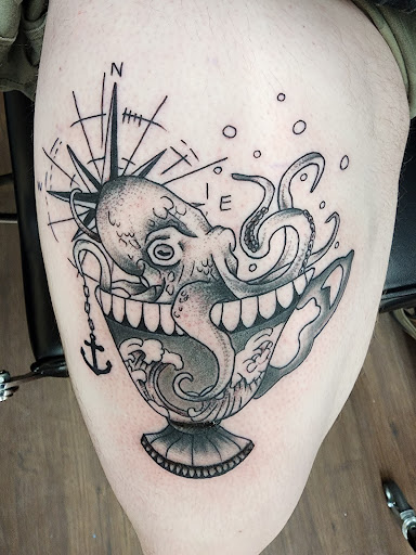 Explore awesome sleeve tattoo ideas, creative tattoo ideas in Fort Smith, available at Hanging City Body Modification