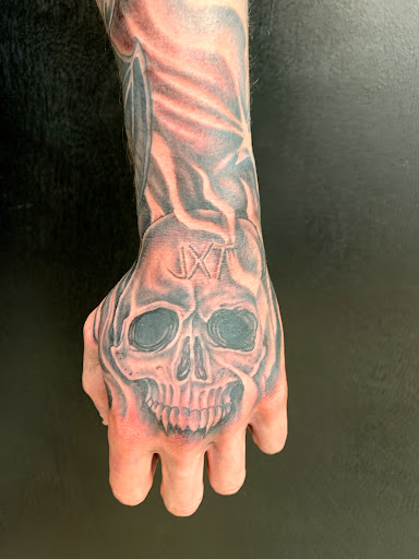 Explore caterpillar tattoo ideas, creative tattoo ideas in Neptune, available at Neptune Tattooville