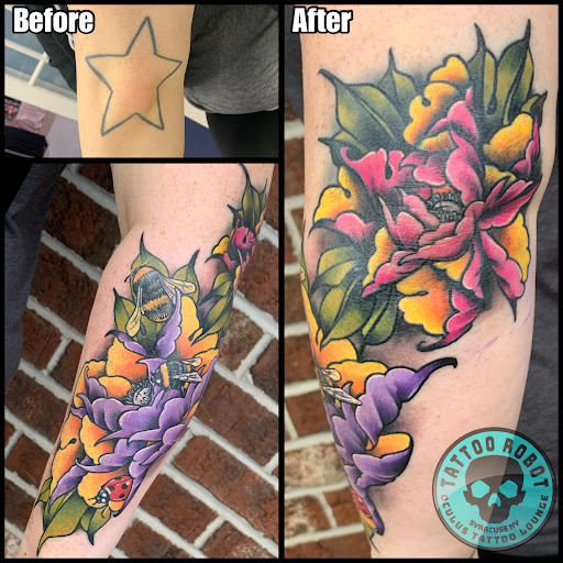 Explore cancer ribbon tattoo ideas, creative tattoo ideas in Syracuse, available at Oculus Tattoo Lounge