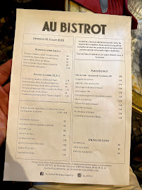 Menu / carte de Au Bistrot à Bordeaux