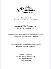 Le Romarin , Etampes à Étampes menu