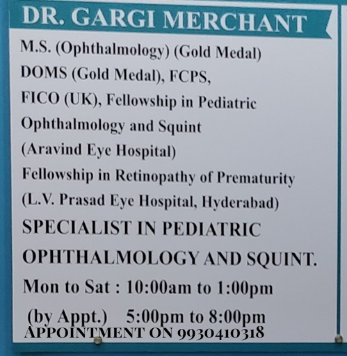 Dr Gargi Merchant, Eye Specialist