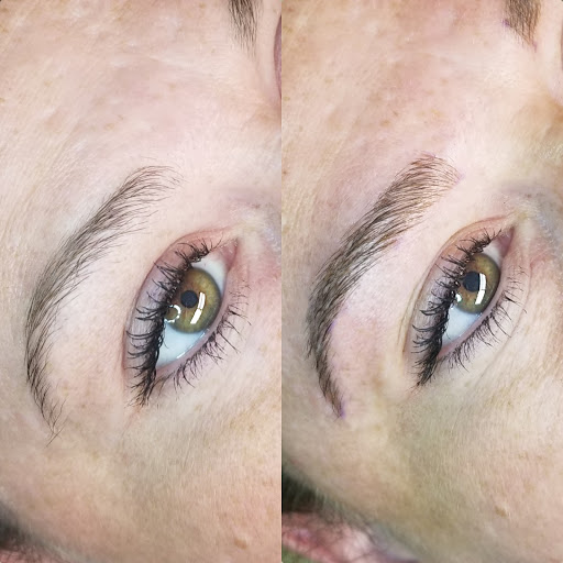 Explore tattoo flower sleeve ideas, creative tattoo ideas in Peoria Heights, available at BeautiFULL Brows By Jen Microblading - Permanent Makeup Wild Honey Beauty Studio