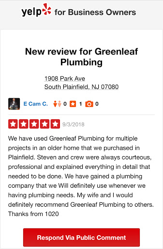 Plumber «Greenleaf Plumbing LLC», reviews and photos, 1908 Park Ave, South Plainfield, NJ 07080, USA