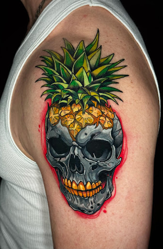 Explore puerto rican flag tattoo ideas, creative tattoo ideas in Corona, available at Crop Circles Tattoo Studio