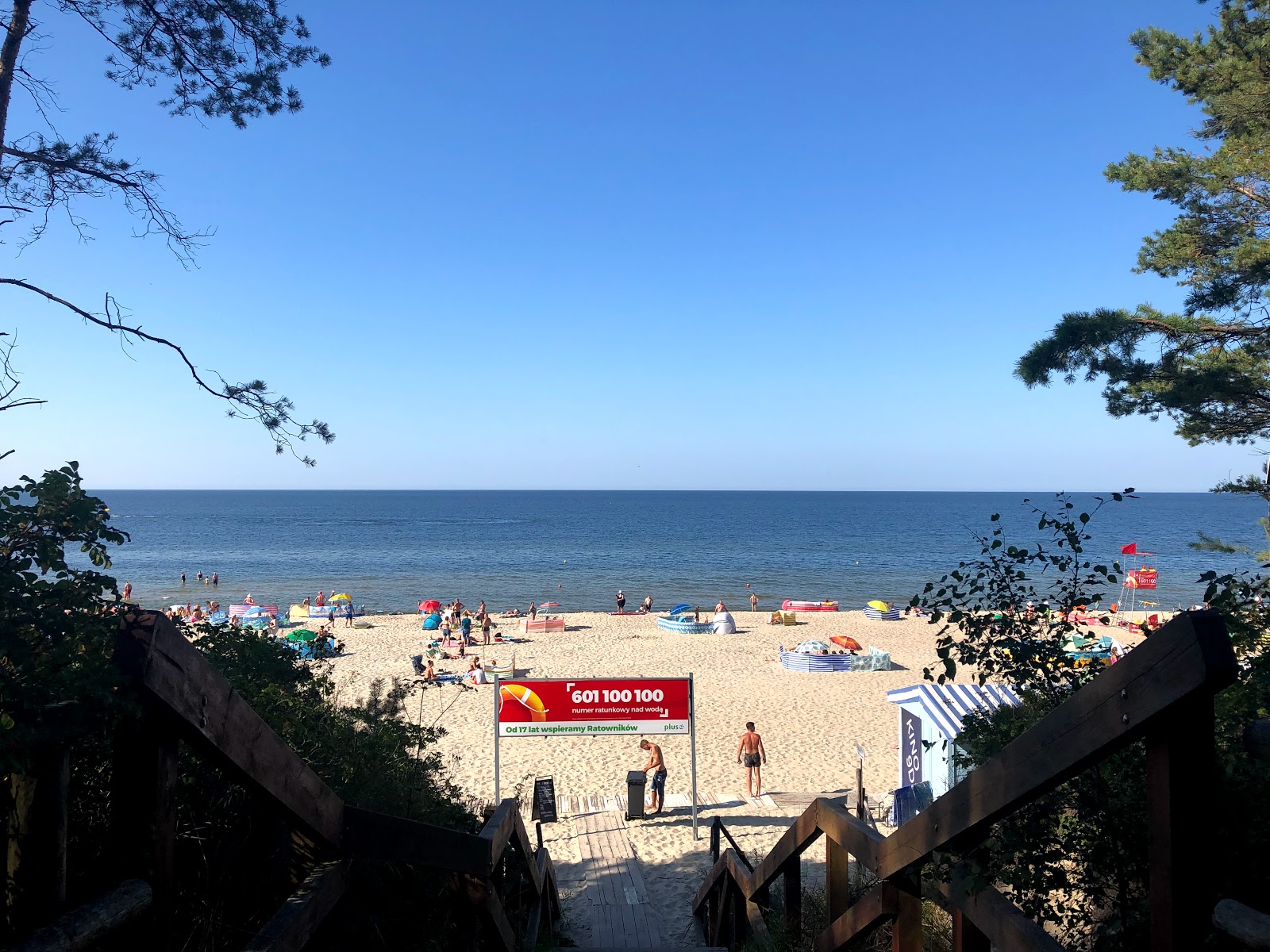 Foto von Sztutowo beach entr 60 mit langer gerader strand