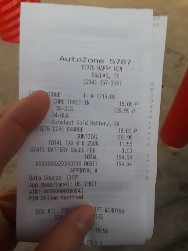 Auto Parts Store «AutoZone», reviews and photos, 10976 Harry Hines Blvd, Dallas, TX 75220, USA