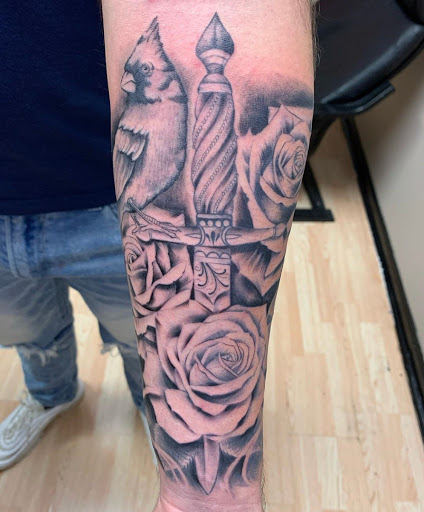 Explore thunderstorm tattoo ideas, creative tattoo ideas in Kenosha, available at Kenosha Tattoo Company