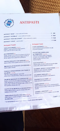 Menu du Profumi Di Mare Spoltore à Spoltore