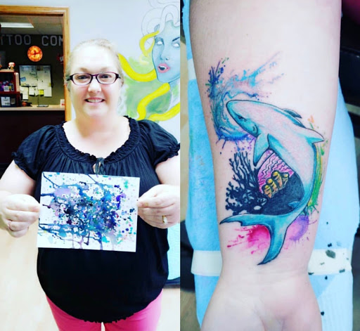 Explore belle tattoo ideas, creative tattoo ideas in Kenosha, available at Kenosha Tattoo Company