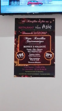 Restaurant asiatique New Asie à Aytré (le menu)
