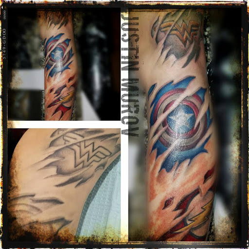 Explore black bear tattoo ideas, creative tattoo ideas in Mchenry, available at Art and Soul Tattoo Company