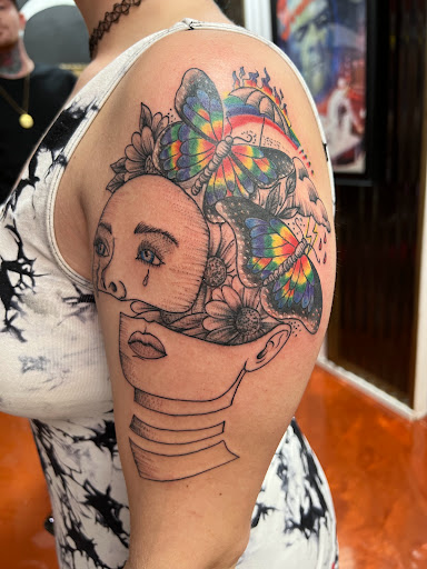 Explore drumming tattoo ideas, creative tattoo ideas in Anderson, available at FearlessTattoos and Piercing