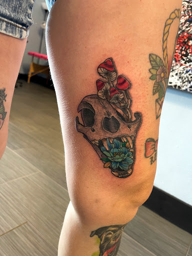 Explore monster hunter tattoo ideas, creative tattoo ideas in Palm Harbor, available at Angry Owl Tattoo and Piercing