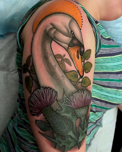 Explore forearm flower tattoo ideas, creative tattoo ideas in San Diego, available at Remington Tattoo Parlor