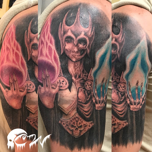 Explore crown tattoo ideas for guys, creative tattoo ideas in Clarksville, available at Chris Wallace Tattoos