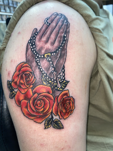 Explore floral arm tattoo ideas, creative tattoo ideas in Lebanon, available at Infinity Ink Tattoo and Body Piercings