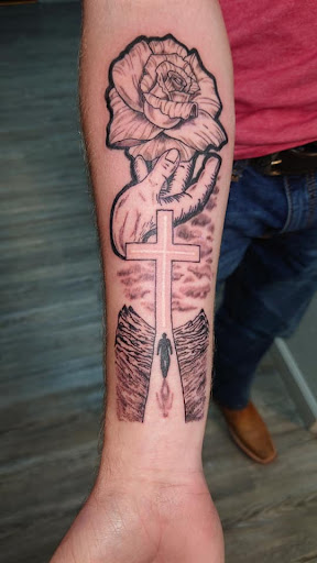 Explore men thigh tattoo ideas, creative tattoo ideas in Jonesboro, available at Immortal Ink